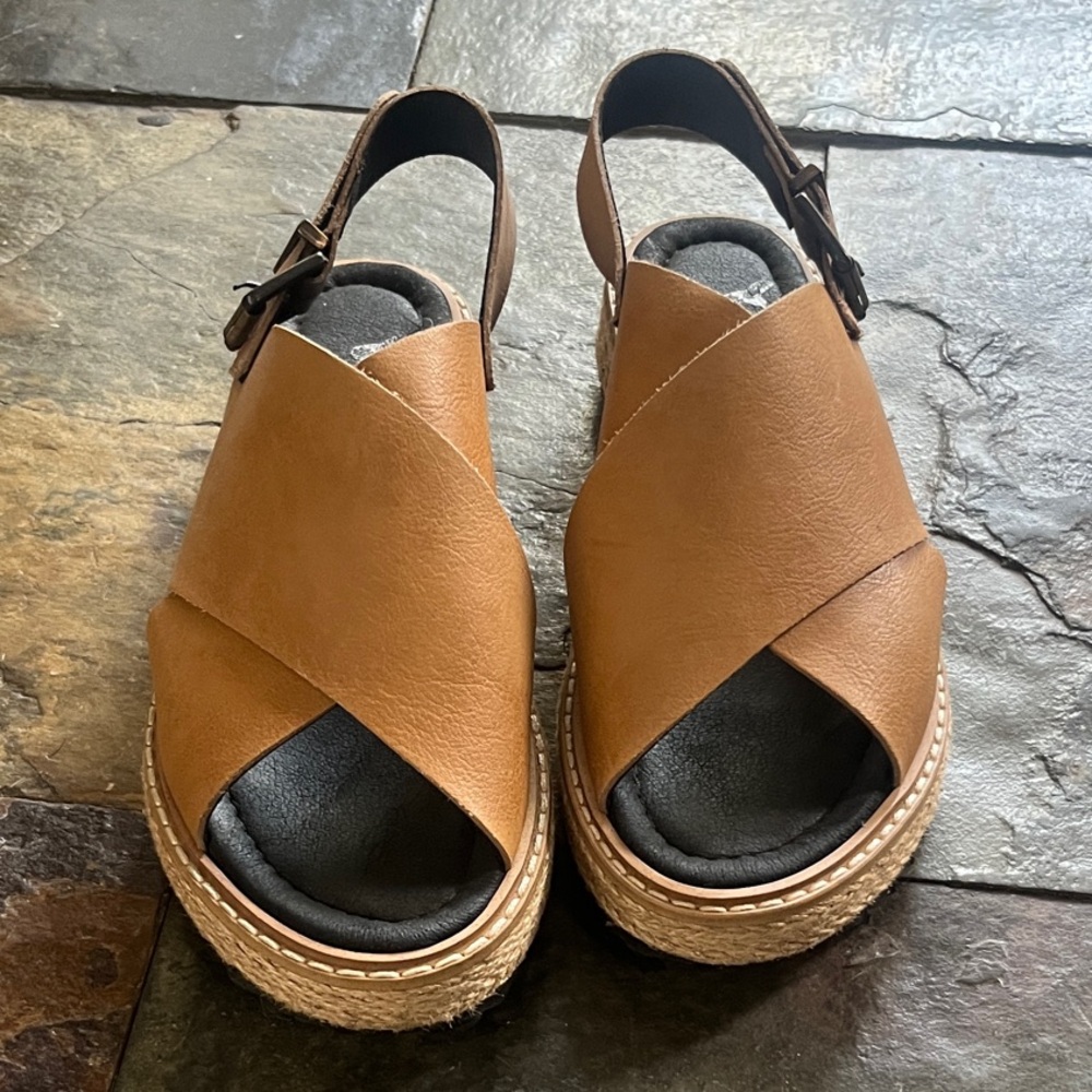 Brown VEGAN Leather Women's Sandals